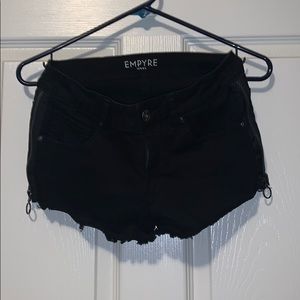 Empyre Black Denim Shorts